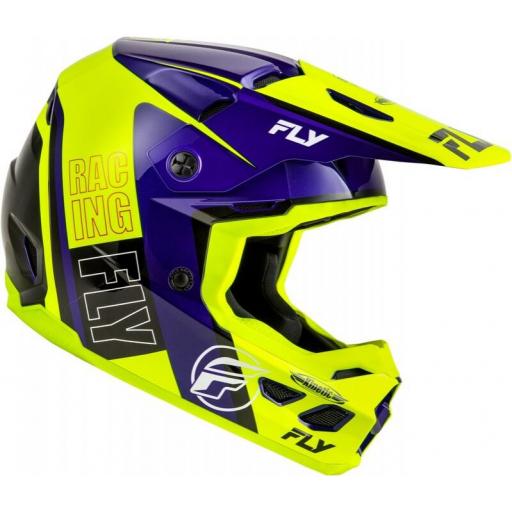 Casco FLY RACING Kinetic Rally - Hi-Vis / Azul / Negro [1]