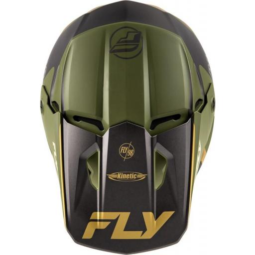 Casco FLY RACING Kinetic Rally - Matte Moss Grey / Caqui / Off-White [2]