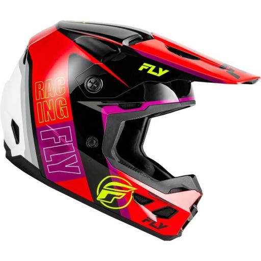 Casco FLY RACING Kinetic Rally - Rojo / Negro / Blanco [1]
