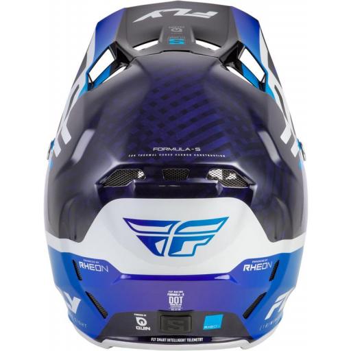 Casco FLY RACING Formula S Carbon Byte - Blue Carbon/blanco [3]