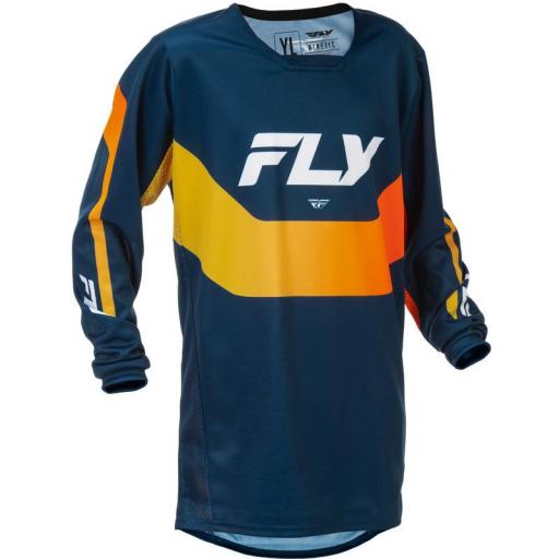 Camiseta infantil FLY RACING Kinetic - Navy/naranja [0]