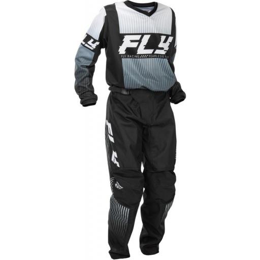 Pantalón infantil FLY RACING F-16 - negro/blanco [2]