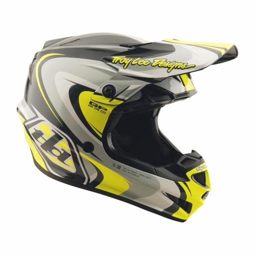 Casco TROY LEE DESIGNS GP Pro Crossover - Gris/Amarillo [1]