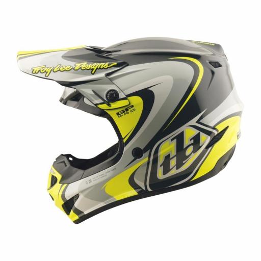 Casco TROY LEE DESIGNS GP Pro Crossover - Gris/Amarillo [4]