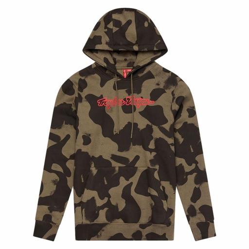 Sudadera con capucha infantil TROY LEE DESIGNS Signature - Olive Camo [0]