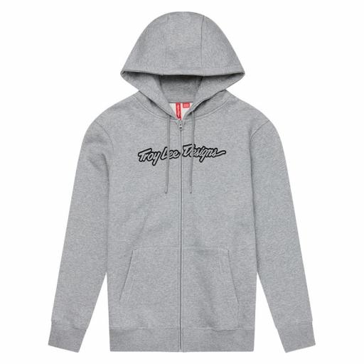 Sudadera con capucha TROY LEE DESIGNS Zip Up Signature - Gray Heather [0]