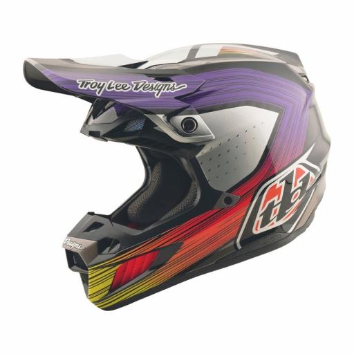 Casco TROY LEE DESIGNS SE5 Carbon Stripes - Negro/Violeta [0]