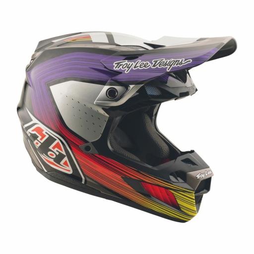 Casco TROY LEE DESIGNS SE5 Carbon Stripes - Negro/Violeta [1]