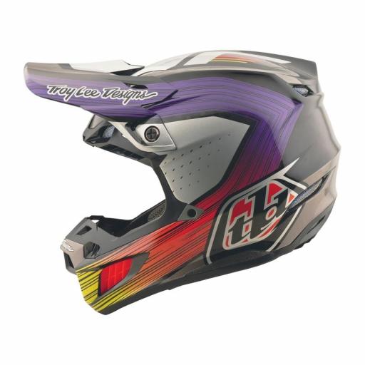 Casco TROY LEE DESIGNS SE5 Carbon Stripes - Negro/Violeta [3]