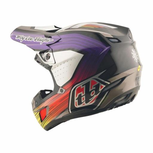 Casco TROY LEE DESIGNS SE5 Carbon Stripes - Negro/Violeta [2]