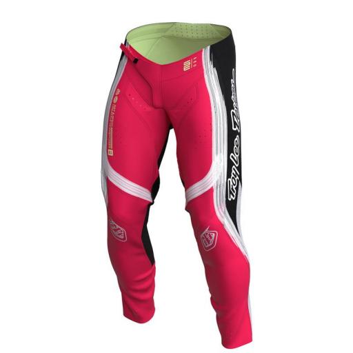 Pantalón TROY LEE DESIGNS SE Pro Stripes - Rojo neón/Negro