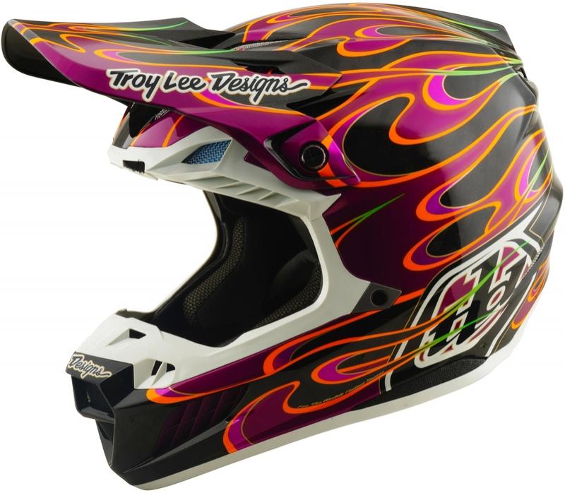 Casco TROY LEE DESIGNS SE5 Carbon Mips - Torched negro/violeta