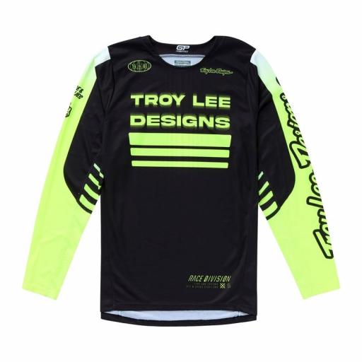 Camiseta TROY LEE DESIGNS GP Pro Segment - Negro/Amarillo [0]