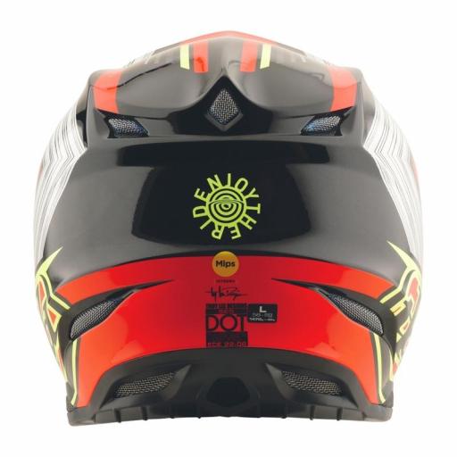Casco TROY LEE DESIGNS SE5 Composite Stripes - Negro/Rojo neón [2]