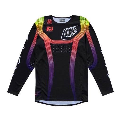 Camiseta infantil TROY LEE DESIGNS SE PRO Stripes - Black/multi [0]