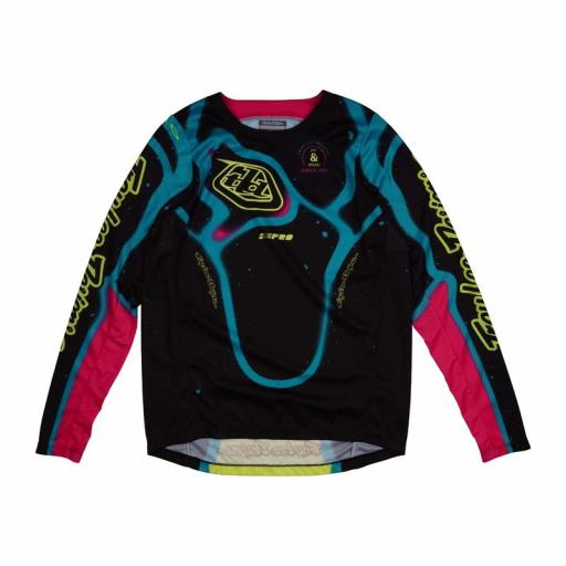 Camiseta infantil TROY LEE DESIGNS GP Pro Membrane - Negro/Amarillo [0]