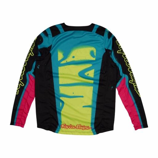 Camiseta infantil TROY LEE DESIGNS GP Pro Membrane - Negro/Amarillo [1]