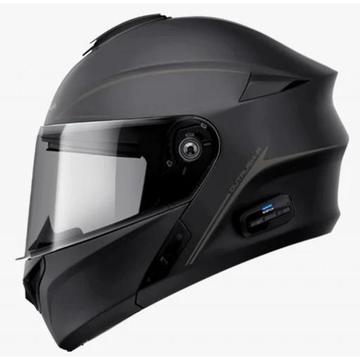 Casco modular Bluetooth SENA Outrush R NEGRO con sistema de comunicación integrado [3]