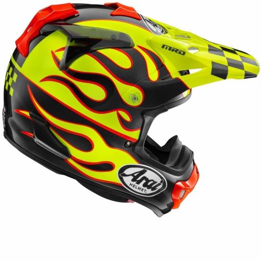 Casco Arai MX-V EVO Flame Yellow Amarillo Mate 2026 [1]