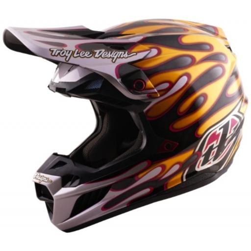 Casco TROY LEE DESIGNS SE5 Carbon Mips - Overspray negro/oro