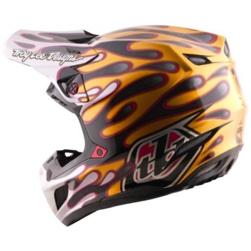 Casco TROY LEE DESIGNS SE5 Carbon Mips - Overspray negro/oro [1]