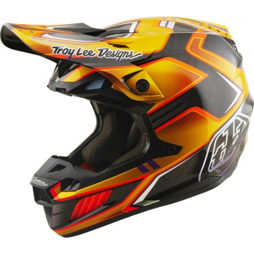 Casco TROY LEE DESIGNS SE5 Carbon Mips - Crest Gold