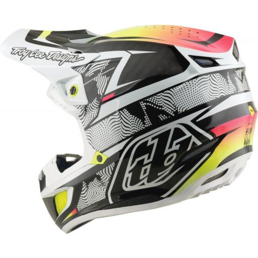 Casco TROY LEE DESIGNS SE5 Carbon Mips - Lined Up blanco [4]