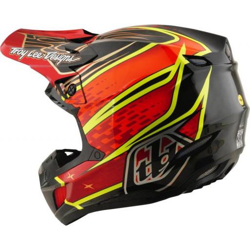 Casco TROY LEE DESIGNS SE5 Carbon Mips - Wings rojo [2]