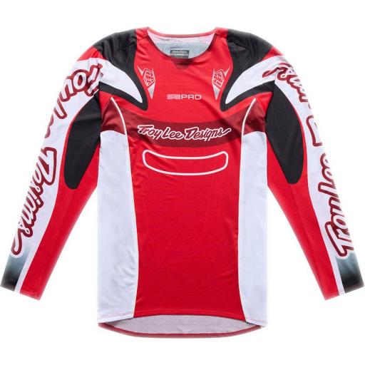 Camiseta infantil TROY LEE DESIGNS SE Pro - Salvo Rojo/Blanco [0]