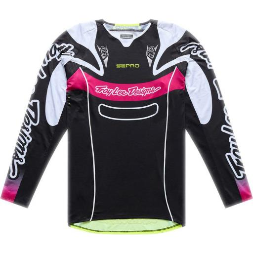 Camiseta infantil TROY LEE DESIGNS SE Pro - Salvo Negro/Blanco [0]