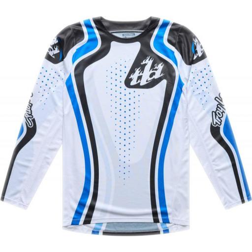 Camiseta TROY LEE DESIGNS GP Pro - Roller Blanco/Azul [0]