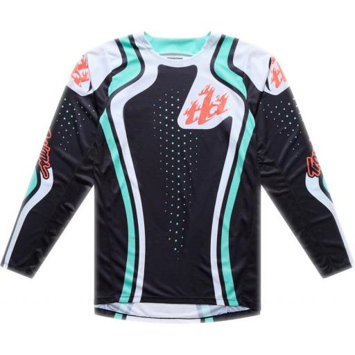 Camiseta TROY LEE DESIGNS GP Pro - Roller Negro/Teal