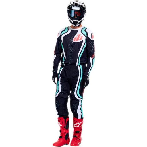 Camiseta TROY LEE DESIGNS GP Pro - Roller Negro/Teal [2]