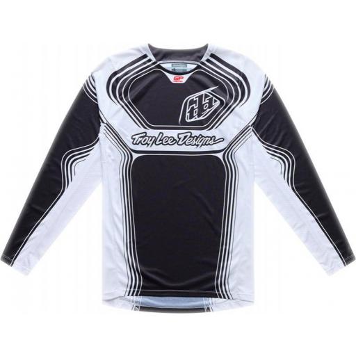 Camiseta TROY LEE DESIGNS GP Pro - Streamline Negro/Blanco