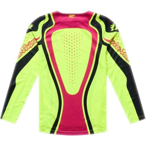 Camiseta infantil TROY LEE DESIGNS GP Pro - Roller Flo Yellow/Fuschia [1]
