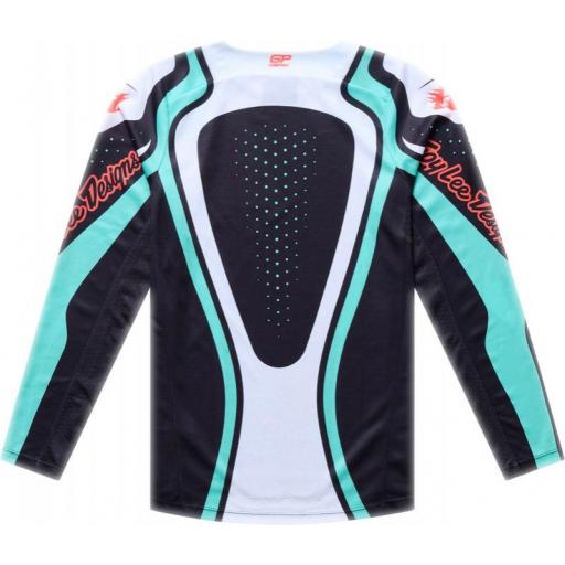Camiseta infantil TROY LEE DESIGNS GP Pro - Roller Negro/Teal [1]