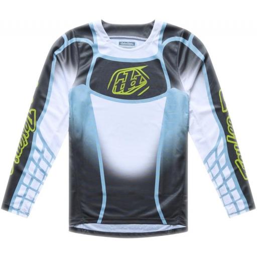 Camiseta infantil TROY LEE DESIGNS GP Pro - Framework Carbon/gris [0]