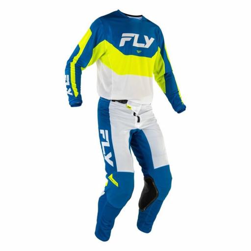 Pantalón FLY RACING Kinetic Mesh - Azul / Blanco / Hi-Vis [2]
