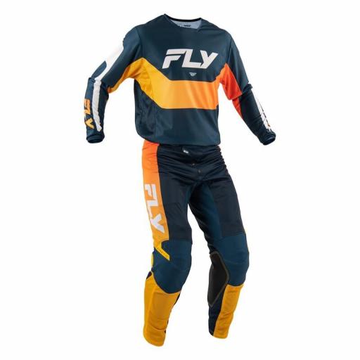 Pantalón FLY RACING Kinetic Mesh - Navy / Naranja [2]