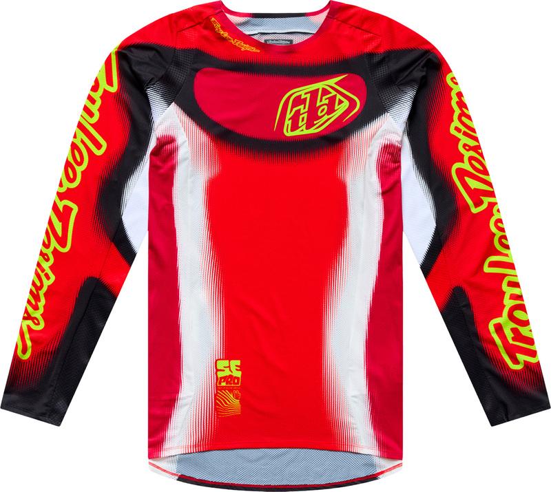 Camiseta Troy Lee Designs SE Pro Illusion Rojo / negro