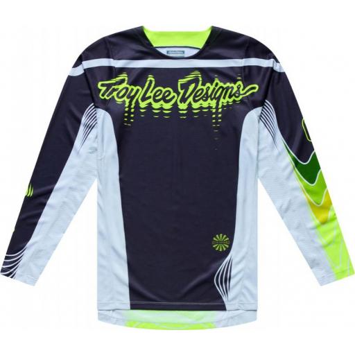 Camiseta Troy Lee Designs GP Pro Stagger Gunmetal/Neo Yellow [0]
