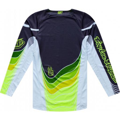 Camiseta Troy Lee Designs GP Pro Stagger Gunmetal/Neo Yellow [1]