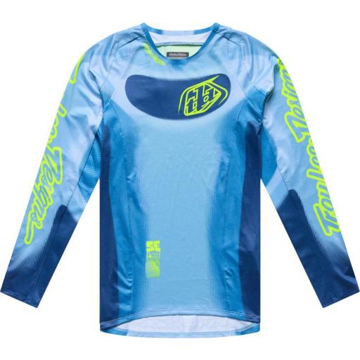 Camiseta infantil Troy Lee Designs SE Pro Illusion Slate/Amarillo flúor