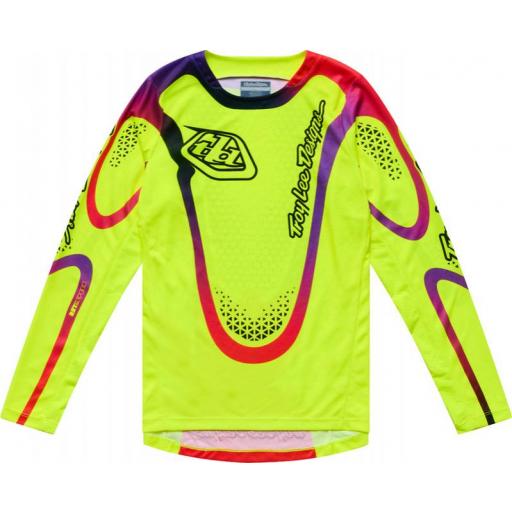 Camiseta infantil Troy Lee Designs GP Pro Aura amarilla flúor
