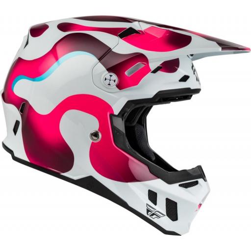 Casco FLY RACING Formula CC Vibe - blanco/rosa/azul [1]