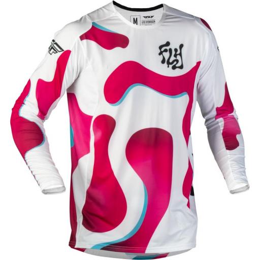 Camiseta FLY RACING Lite Vibe - blanco/rosa/azul