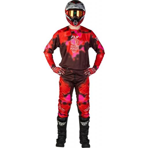Camiseta FLY RACING Kinetic Blur - rojo/marrón [2]