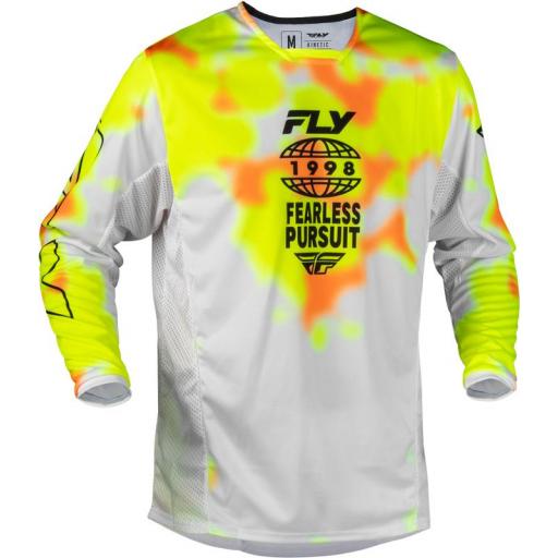 Camiseta FLY RACING Kinetic Blur - blanco/Hi-Vis/naranja [0]