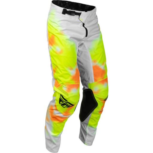 Pantalón motocross FLY Racing Kinetic Blur - blanco/Hi-Vis/naranja [1]