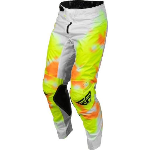 Pantalón motocross FLY Racing Kinetic Blur - blanco/Hi-Vis/naranja